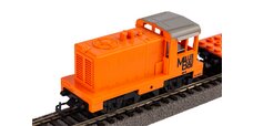 Start-Set mit Bettung Güterzug mit Klemmbaustein-Wagen R/C