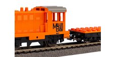 Start-Set mit Bettung Güterzug mit Klemmbaustein-Wagen R/C