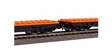 Start-Set mit Bettung Güterzug mit Klemmbaustein-Wagen R/C