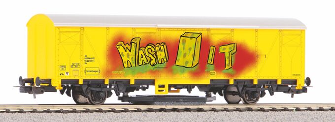 Schienenreinigungswagen SBB VI mit Graffiti