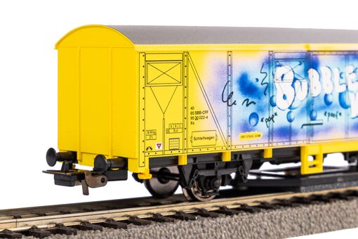 Schienenreinigungswagen SBB VI mit Graffiti