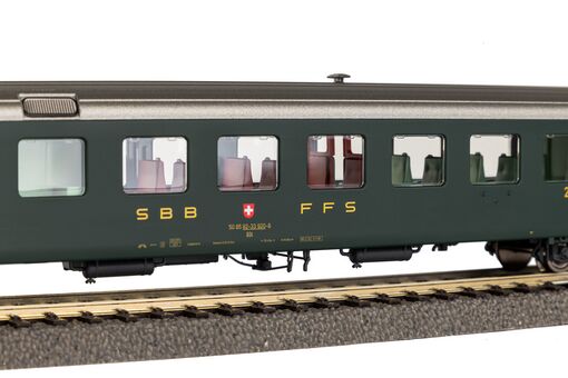 Steuerwagen BDt EW II SBB Ep. IV, grün und alte Schrift