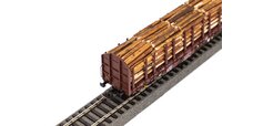 Stammholztransportwagen Roos-t642 mit Holzladung RSBG VI