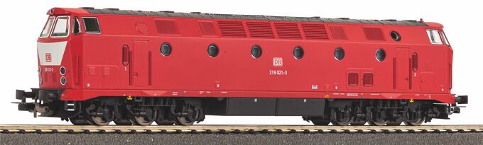 GER: Sound-Diesellok BR 219 Licht oben mit Latz DB AG V Wechselstrom, inkl. PIKO Sound-Decoder