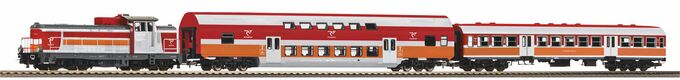 Start-Set mit Bettung SM42 mit 2x Personenwagen Polregio VI