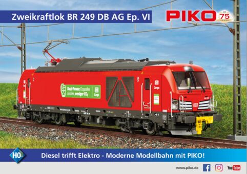 Sound-E-Lok / Diesellok "dual mode" BR 249 DB AG VI Wechselstromversion, inkl. PIKO Sound-Decoder
