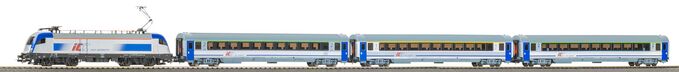 Start-Set mit Bettung E-Lok EU44 mit 3 Personenwagen PKP IC VI