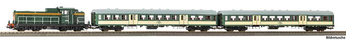 GER: Diesellok SP42 + zwei Nahverkehrswg. PKP V A-Gleis & B