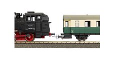 Start-Set mit Bettung Dampflok BR 80 VSM mit Personenwagen NS VI
