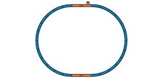 Start-Set mit Bettung Dampflok BR 80 VSM mit Personenwagen NS VI