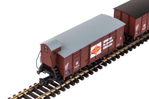 TT 2er Set Gedeckter Güterwagen G02 DR III "Fortschritt"