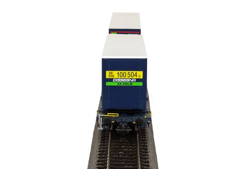 GER: Taschenwagen T3000e CEMAT mit 2 "Dissegna" Trailern SBB VI