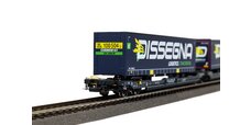 Taschenwagen T3000e Cemat mit 2 "Dissegna" Trailern SBB VI