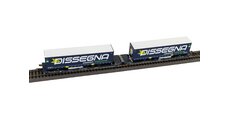 Taschenwagen T3000e Cemat mit 2 "Dissegna" Trailern SBB VI