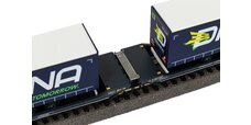 Taschenwagen T3000e Cemat mit 2 "Dissegna" Trailern SBB VI