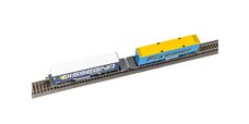Taschenwagen T3000e Hupac mit Dissegna & Fixemer Trailern