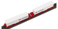 Taschenwagen T3000e mit 2 "DB Schenker" Trailern DB AG VI