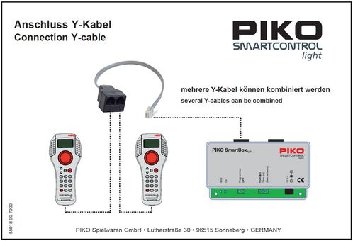 Y-Cable (1xPlug,2xSocket) for PIKO Smart controller light