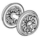 Radsatz ohne Zahnrad (1 Stück) DC